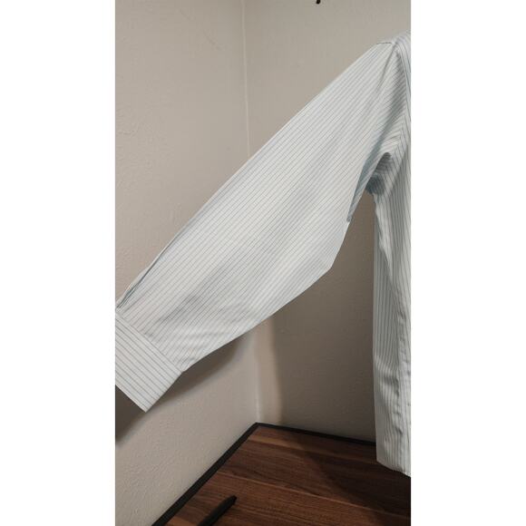 Brooks Brothers 1818 Light Blue With Green Stripes LS Button-up Shirt S 16 2/3 - Picture 4 of 6